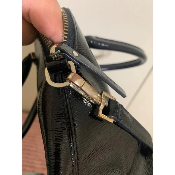 Kate Spade ♠️ Black Patent Leather Cameron Street Satchel - Picture 9 of 11